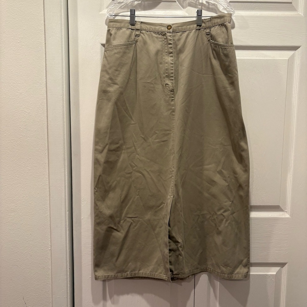 Vintage Style & Co Tan Maxi Ankle Length Skirt - Size 16